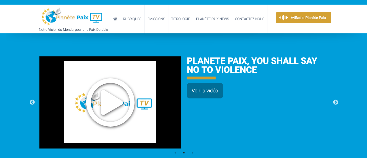 Web Design : Planète Paix TV, A Unix Mind In A Windows World