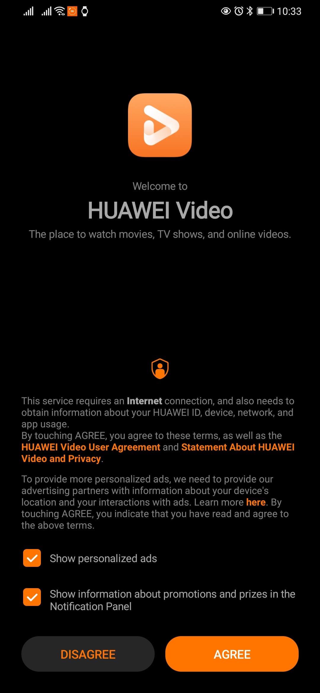 Désactiver Huawei Online Videos