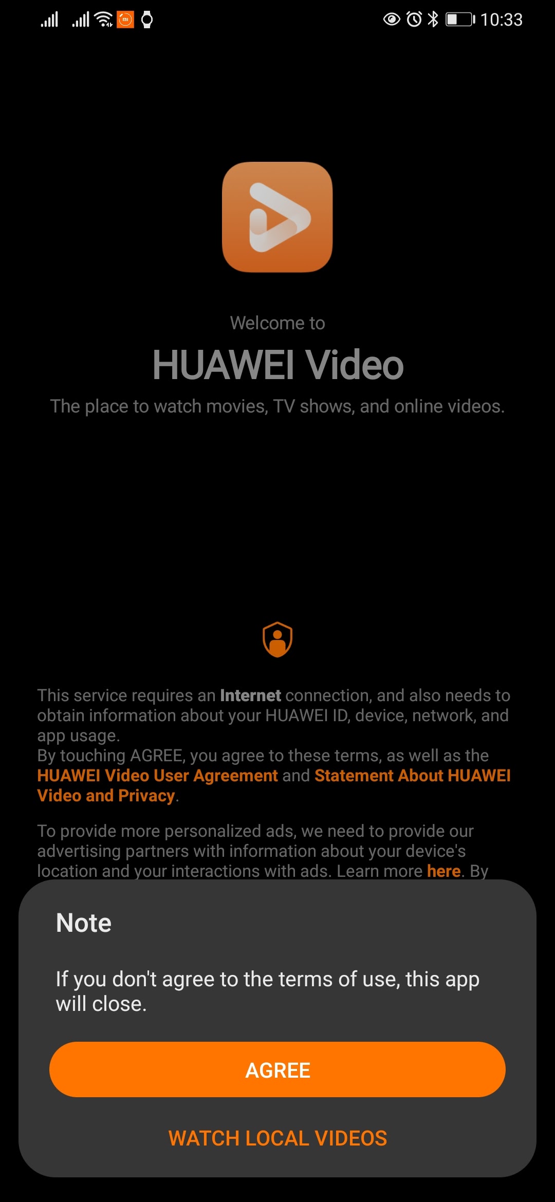 Désactiver Huawei Online Videos